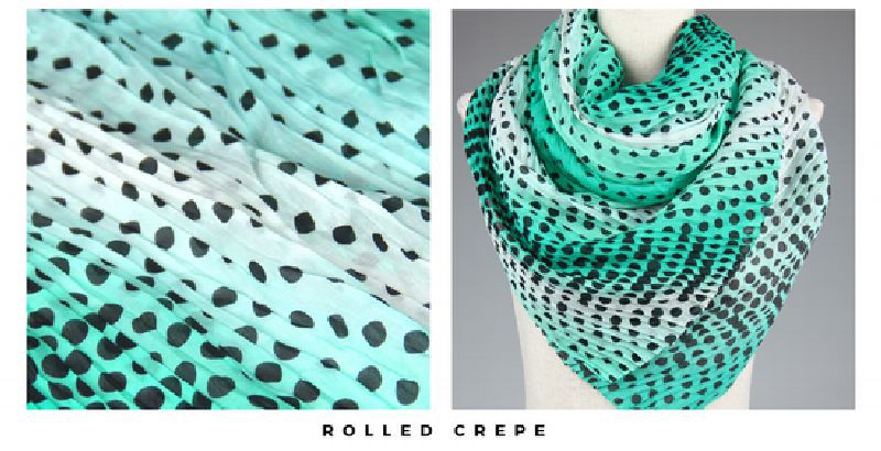 rolled crepe for cotton linen scarf