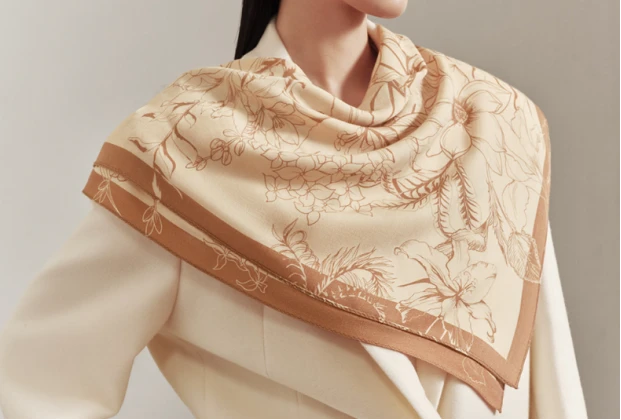 Custom Wool Floral Scarf In China Custom Wool Floral Scarf In China